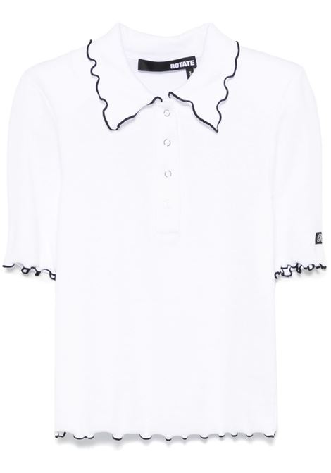 Top con colletto polo  in bianco Rotate sunday - donna ROTATE SUNDAY | 113653400400